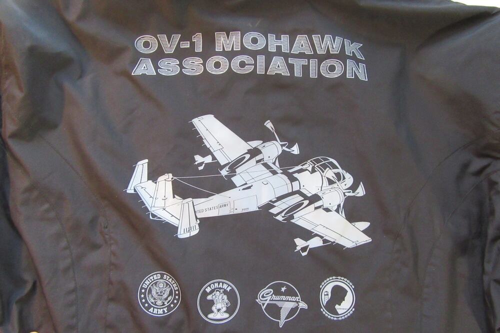 OV-1 Mohawk Aircraft Association Lined Windbreaker Black 2XL US Army Aviation